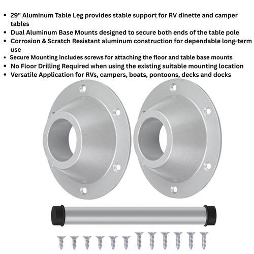 29in table leg base mount - 29in,